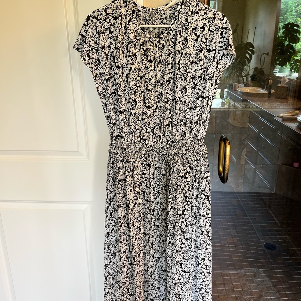Everlane Black and White Midi Sundress